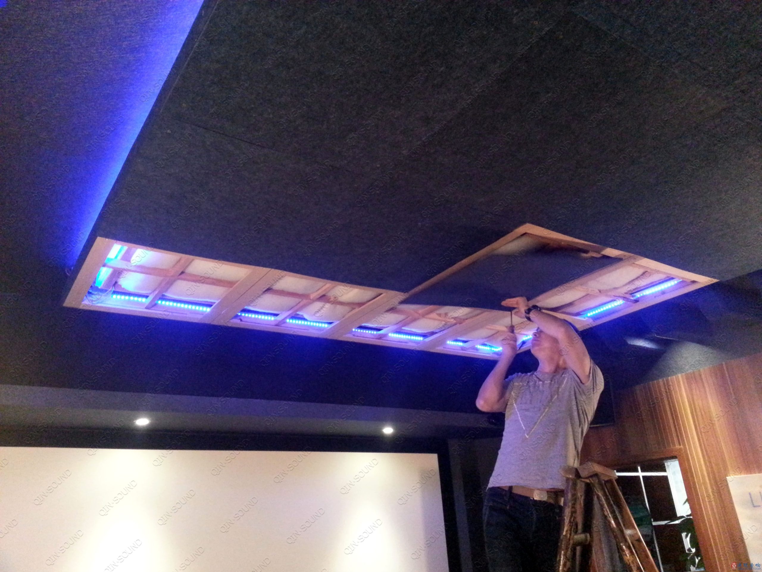 Home theater acoustic ceiling