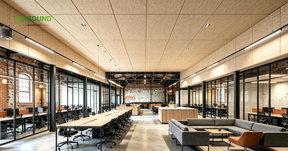 wood wool acoustic ceiling