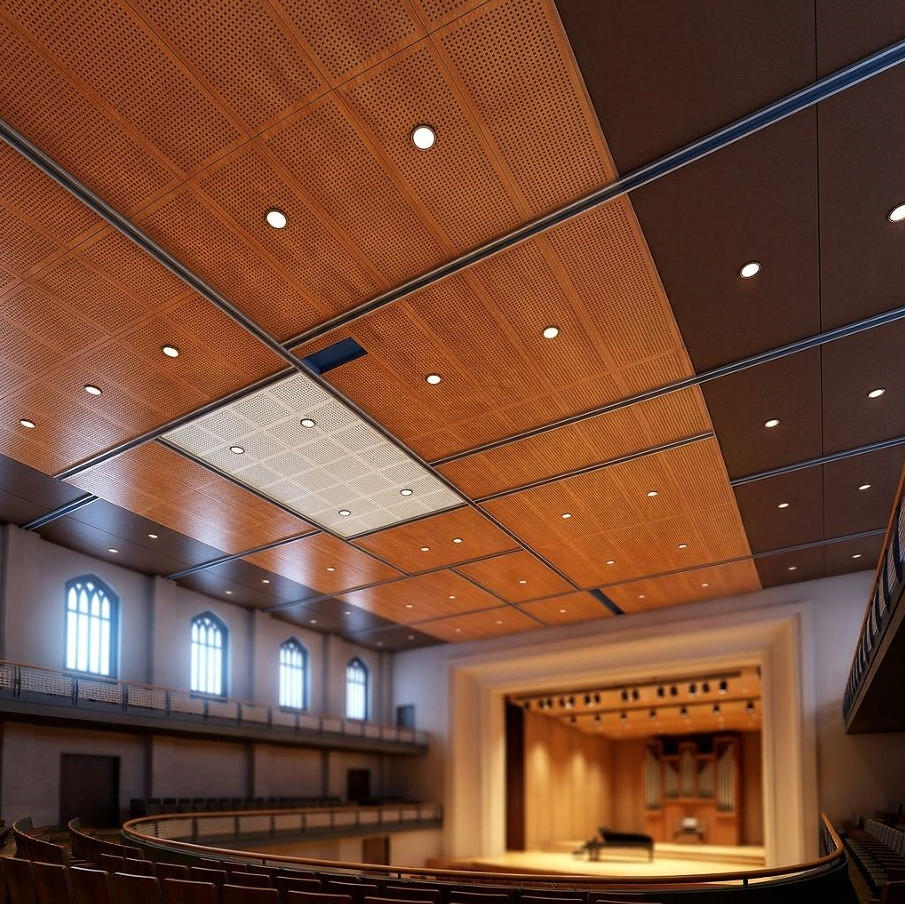 grooved perforated acoustic panels