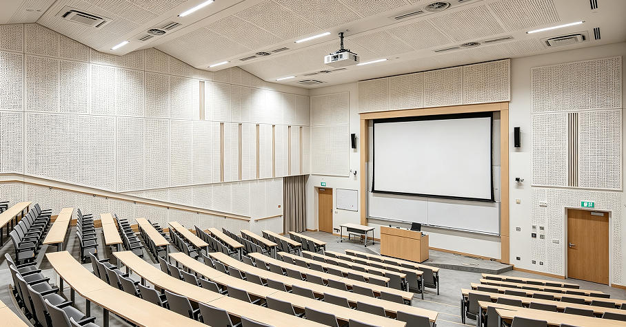 grooved perforated acoustic panels