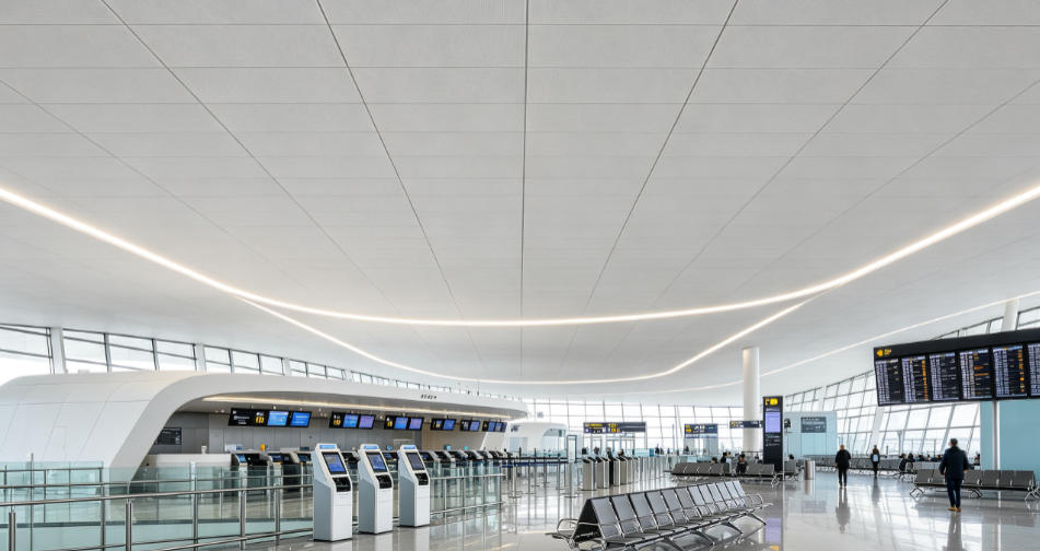 fiberglass acoustic ceiling tiles airport