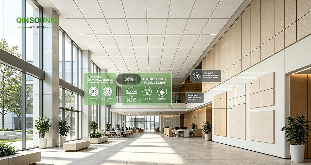 net zero building acoustic materials