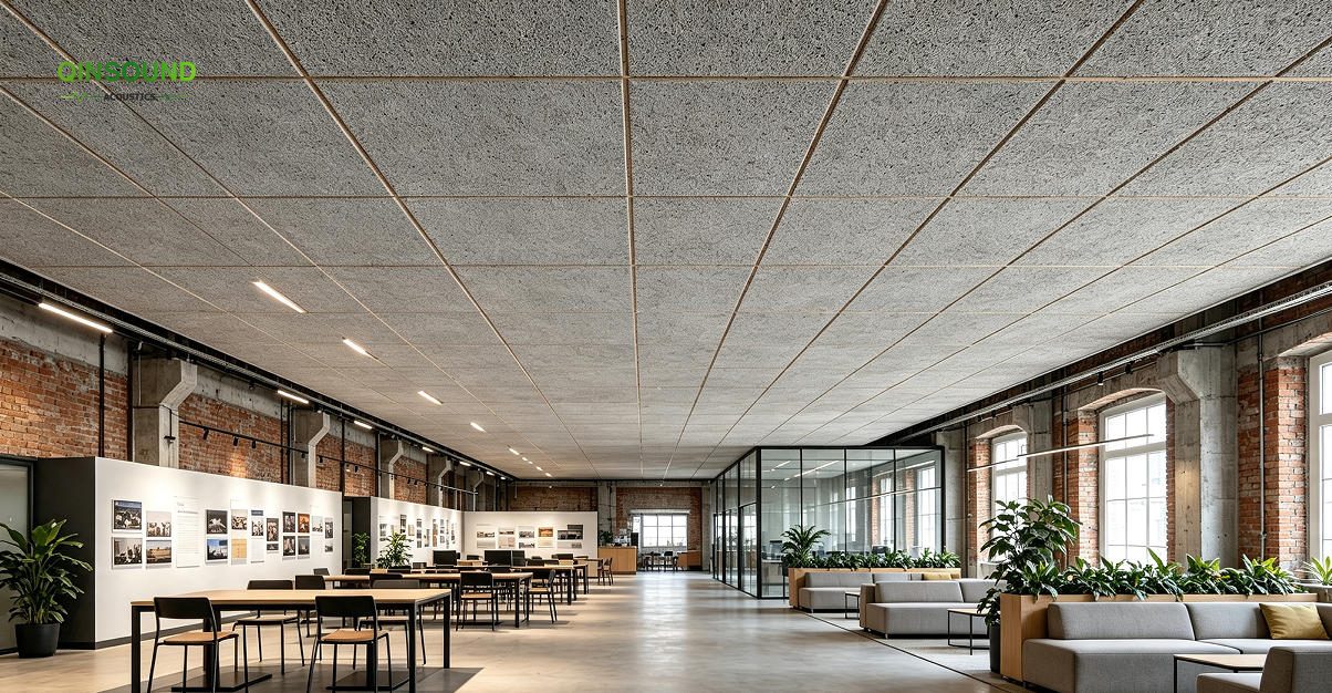 wood wool acoustic ceiling
