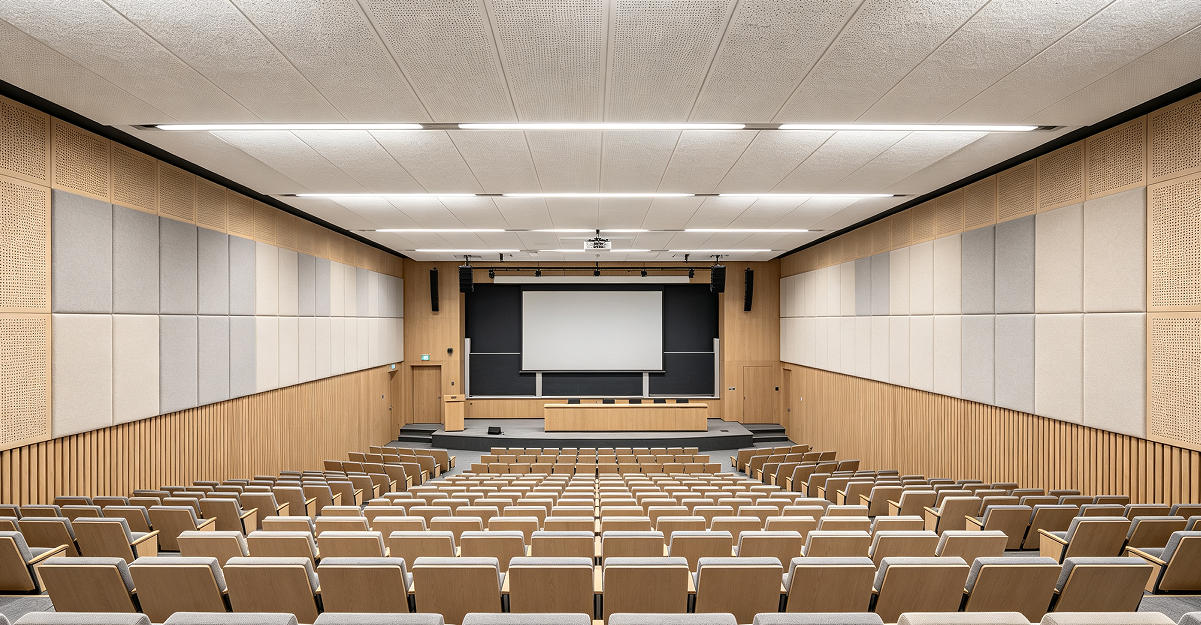 grooved perforated acoustic panels
