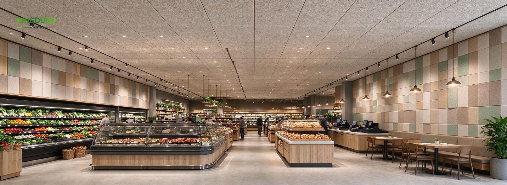 wood wool acoustic ceiling